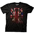 Doctor Who TARDIS and Union Jack Black T-Shirt